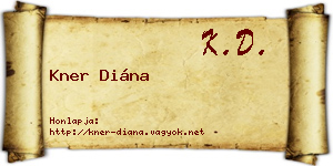 Kner Diána névjegykártya